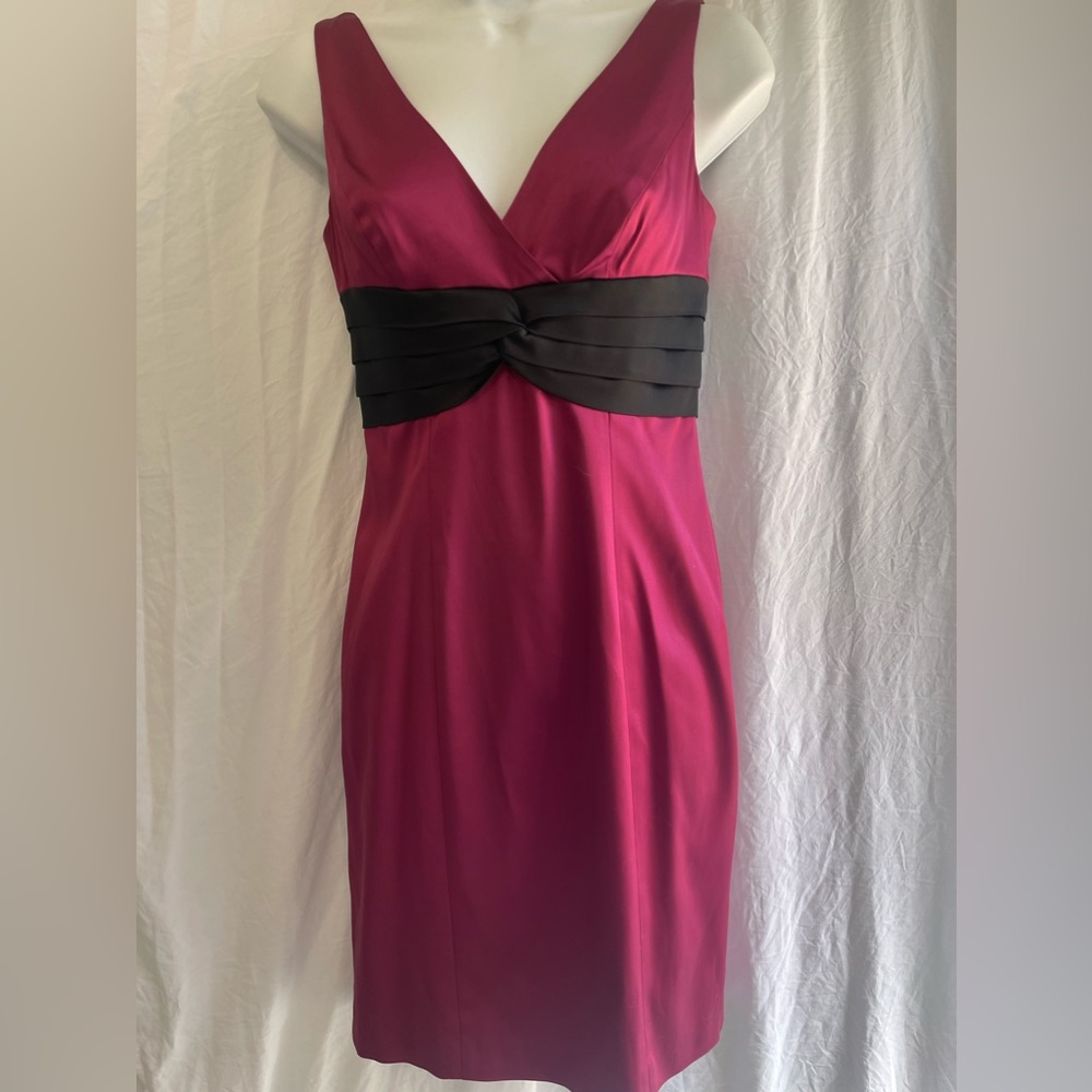 Size 2 petite Jones New York wine pink or purple mulberry cocktail dress